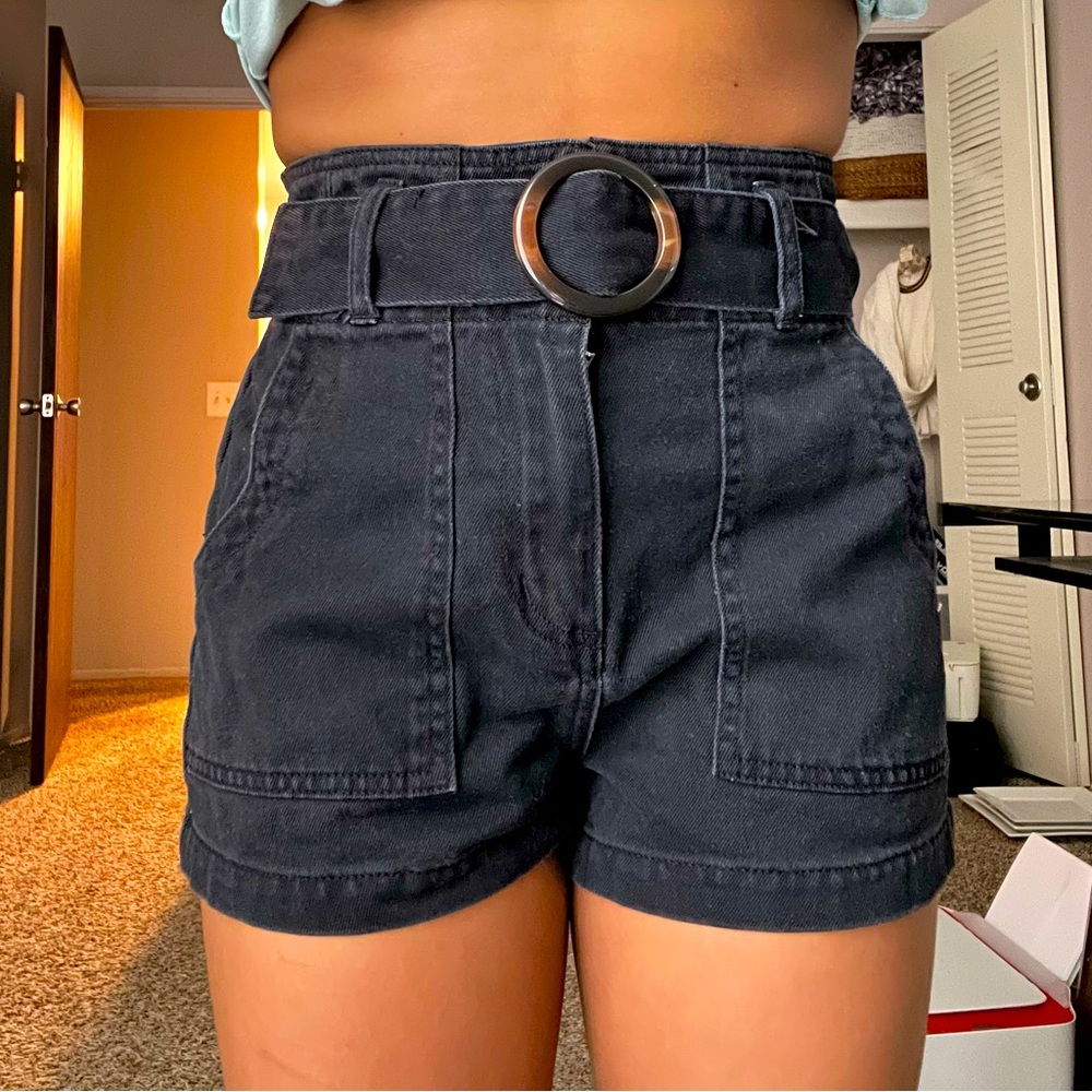 High Waisted Black Shorts